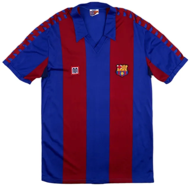 Meyba 1984-89 Barcelona Home Shirt - 10/10 - (XL)