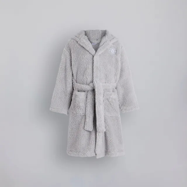 BRECREST Manchester United Girls Dressing Gown Grey