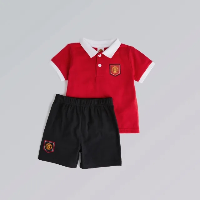 BRECREST Manchester United Baby Polo Shirt & Shorts Set Red