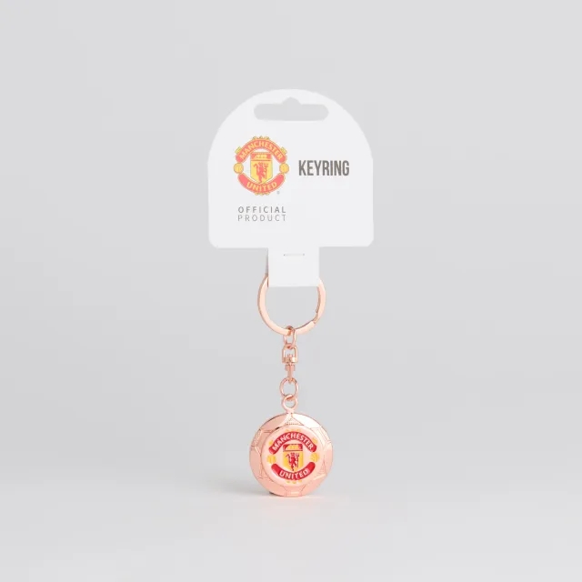 FOCO Manchester United Flat Football Keyring Rose Gold