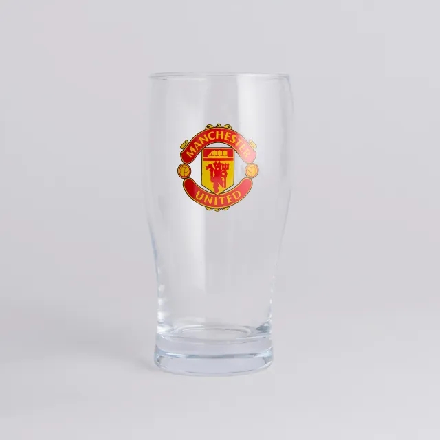 FOCO Manchester United Tulip Pint Glass Clear