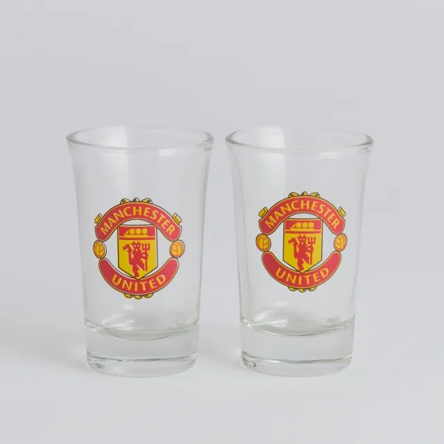 FOCO Manchester United Shot Glasses 2 Pack Clear
