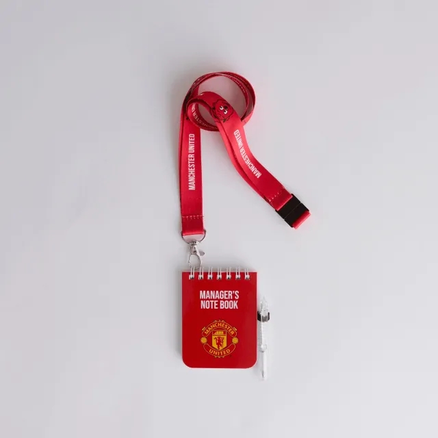 FOCO Manchester United Tactics Notebook Lanyard Red