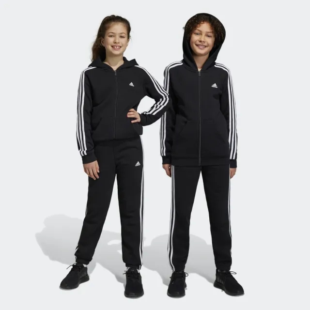 Manchester United x adidas Kids Essentials 3-Stripes Fleece Joggers Black