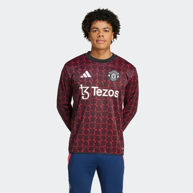 adidas Manchester United Pre-Match Warm Top Black