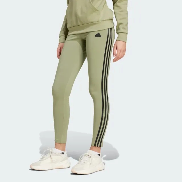Manchester United x adidas Womens Future Icons 3-Stripes Leggings Green