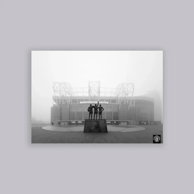 Wundur Ltd Manchester United Foggy Morning Print A2 Poster Grey