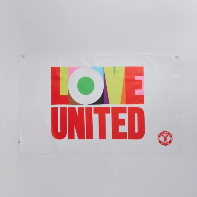 FOURTH WALL Manchester United Love United Flag White