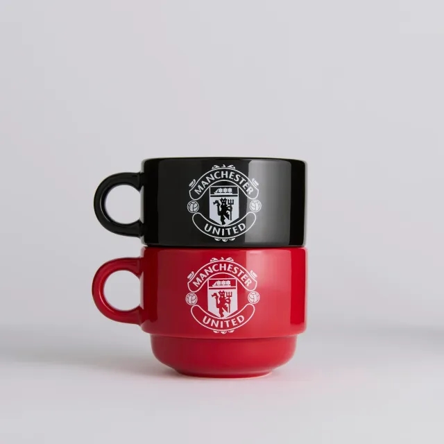 FOCO Manchester United Home & Away Stackable Mugs 2 Pack Red