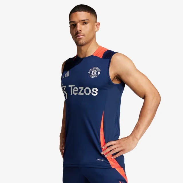 adidas Manchester United Tiro 24 Sleeveless Jersey Navy