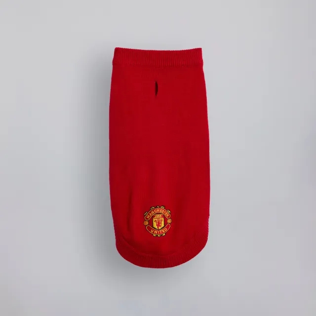 AM LONDON Manchester United Knitted Dog Jumper Red