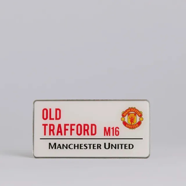 FOCO Manchester United Crest Street Sign Magnet White