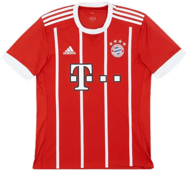 adidas 2017-18 Bayern Munich Home Shirt - 9/10 - (M)