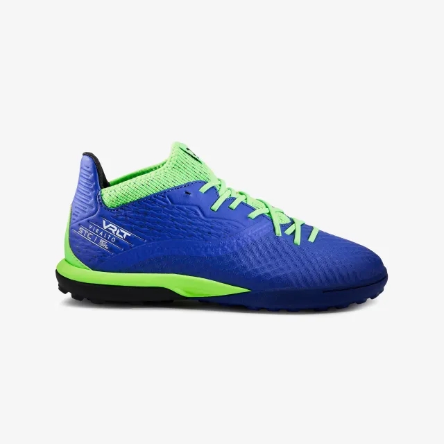 Kipsta Kids' Hard Ground Football Boots Viralto Iii Turf Tf - Blue/Green