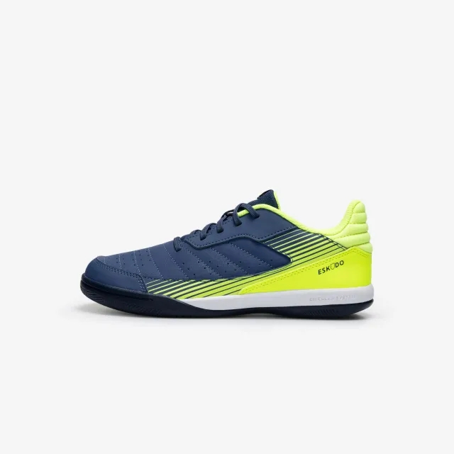 Kipsta Kids' Futsal Trainers Eskudo 500 Jr - Yellow/Blue