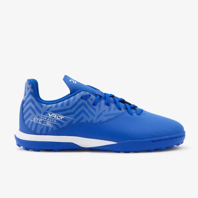 Kipsta Kids' Lace-Up Football Boots Viralto I Turf Tf - Blue/White