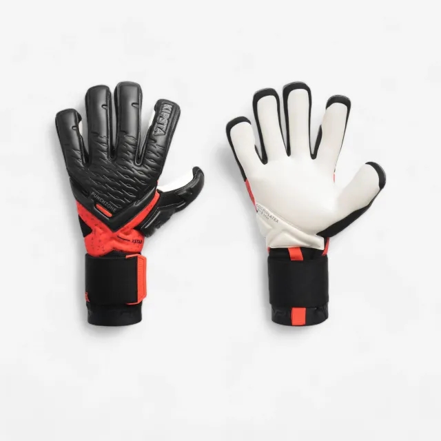 Kipsta Adult Football Goalkeeper Gloves F900 Viralto - Black/Red