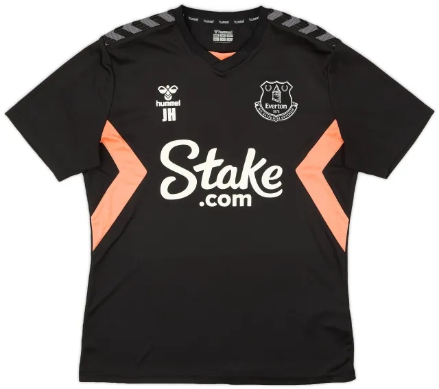 2022-23 Everton Staff Issue Hummel Training Shirt 'JH' - 9/10 - (M)