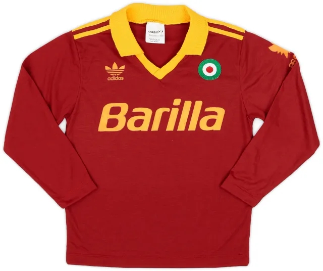 adidas 1991-92 Roma Home L/S Shirt - 9/10 - (XXS)
