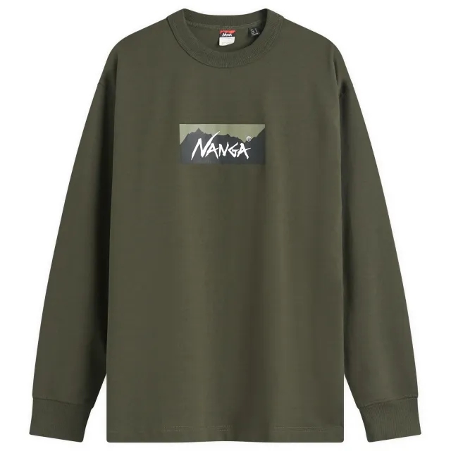 Asics Nanga Men's Long Sleeve Eco Hybrid Box Logo T-Shirt Khaki