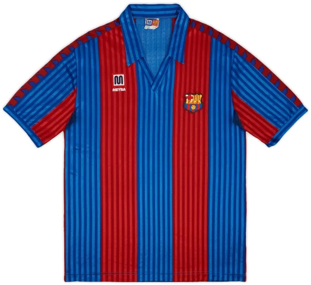 Meyba 1989-92 Barcelona Home Shirt - 8/10 - (XL)