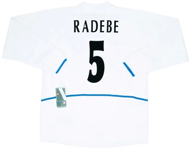 Nike 2002-03 Leeds United Home L/S Shirt Radebe #5 (XL)