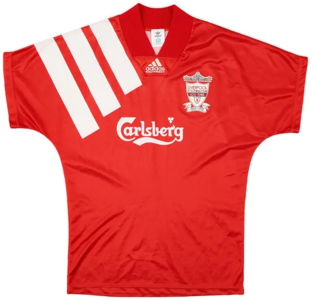 adidas 1992-93 Liverpool Centenary Home Shirt - 9/10 - (L.Boys)