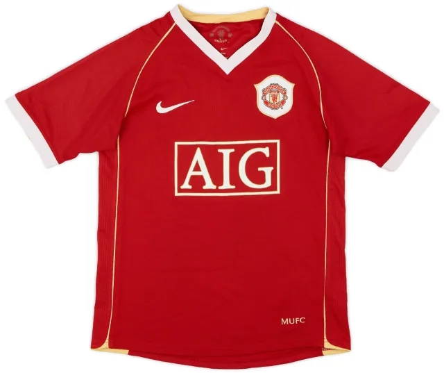 Nike 2006-07 Manchester United Home Shirt - 7/10 - (M.Boys)