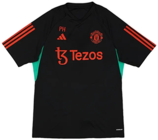 2023-24 Manchester United Staff Issue adidas Training Shirt 'PH' - 7/10 - (L)