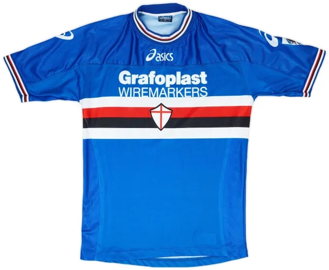 Asics 2001-02 Sampdoria Home Shirt - 8/10 - (S)
