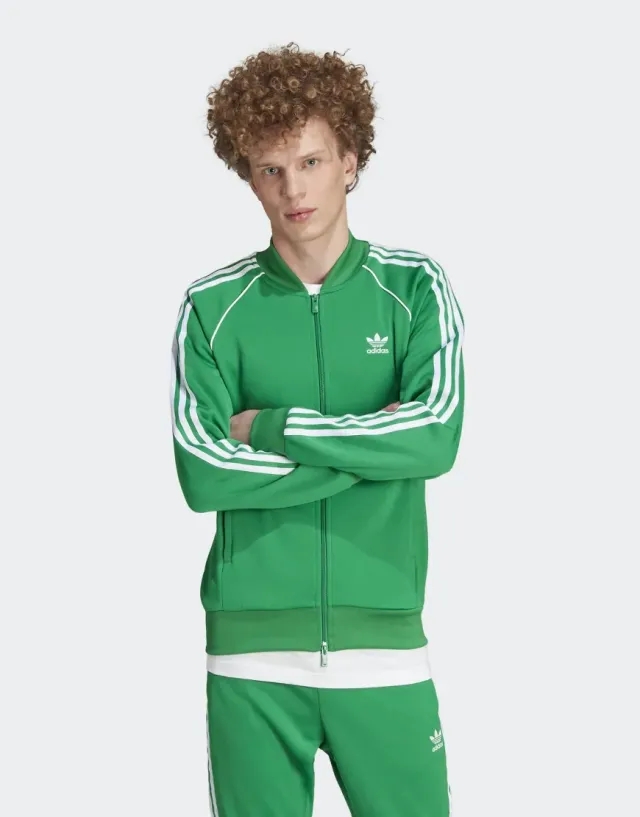adidas Originals Jacket Adidas Superstar Track Top Green/ White L