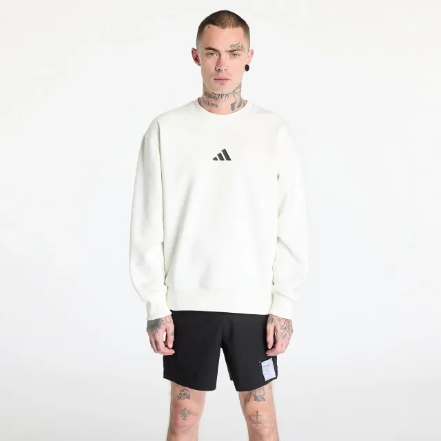 adidas Originals Sweatshirt Adidas All Szn Graphic Crewneck Sweatshirt Off White/ Black Xl