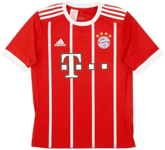 adidas 2017-18 Bayern Munich Home Shirt - 8/10 - (XL.Boys)
