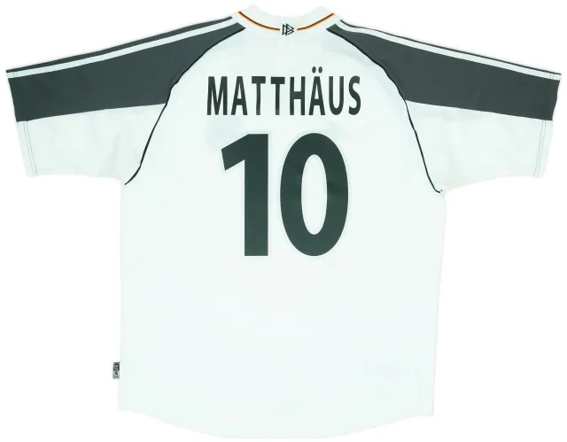 adidas 2000-02 Germany Home Shirt Matthaus #10 - 6/10 - (XL)