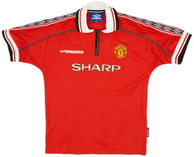 Umbro 1998-00 Manchester United Home Shirt - 6/10 - (L.Boys)