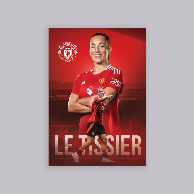 BE THE STAR Manchester United Le Tissier Core A2 Poster Red