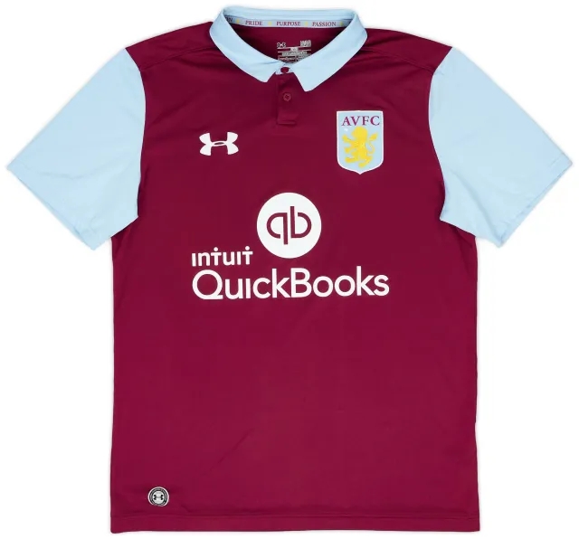 Under Armour 2016-17 Aston Villa Home Shirt - 9/10 - (L)