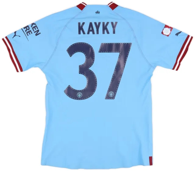 Puma 2022-23 Manchester City Match Issue Community Shield Home Shirt Kayky #37
