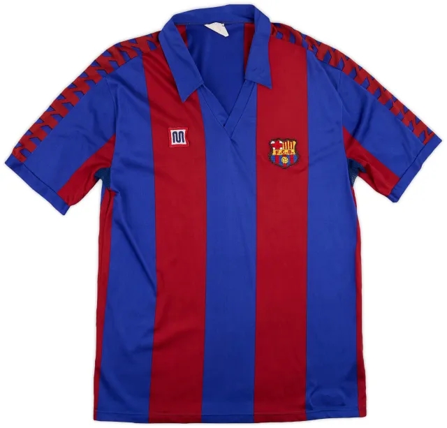 Meyba 1984-89 Barcelona Home Shirt - 9/10 - (XL)