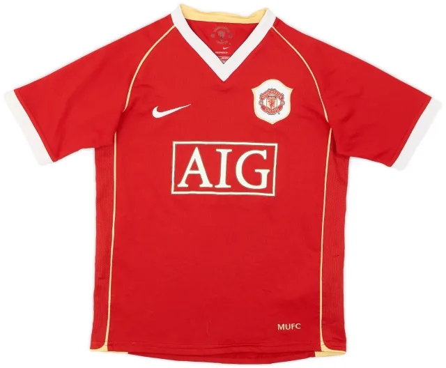 Nike 2006-07 Manchester United Home Shirt - 6/10 - (M.Boys)