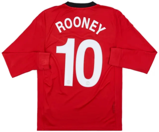Nike 2009-10 Manchester United Home L/S Shirt Rooney #10 - 8/10 - (S)