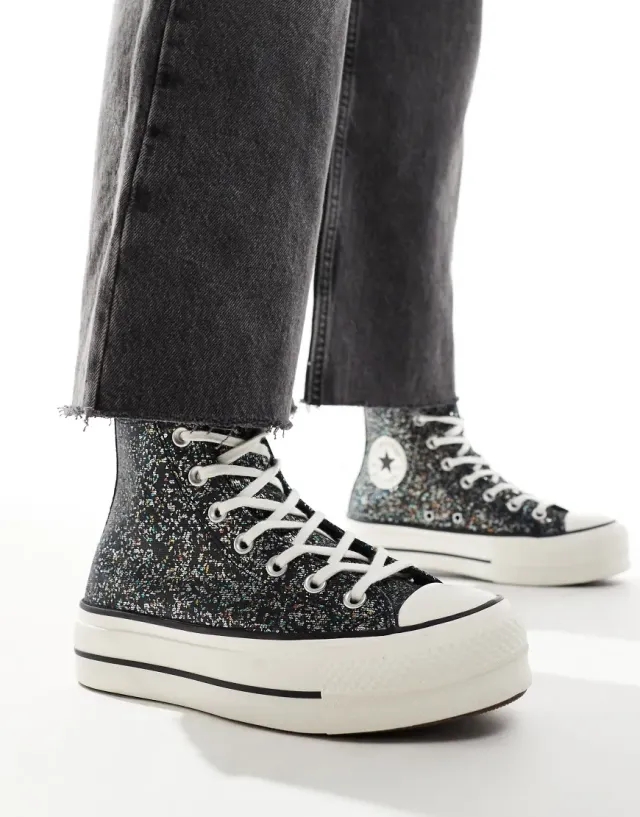 Sneakers Converse Chuck Taylor All Star Lift Platform Glitter Into The Void/ Egret/ Black Eur 42