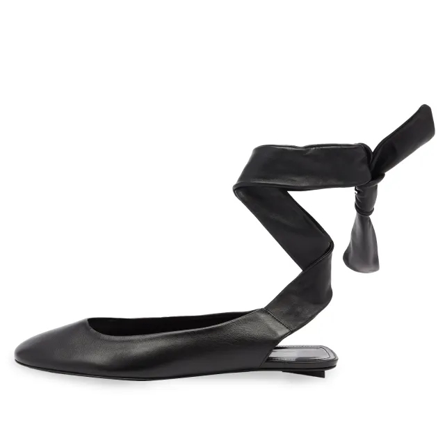 The Attico Women's Cloe Ballerina Flat Shoes Black