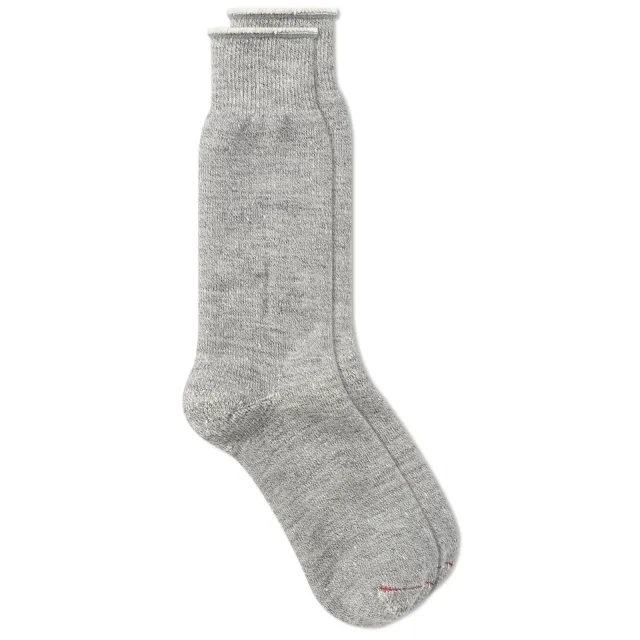 RoToTo Double Face Crew Socks - Medium Gray