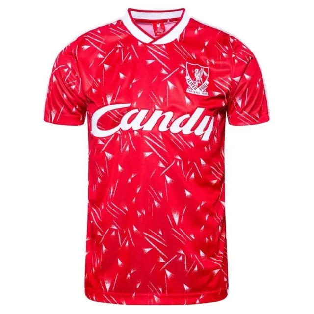 Liverpool FC LFC Adults Retro Candy 89/91 Home Shirt