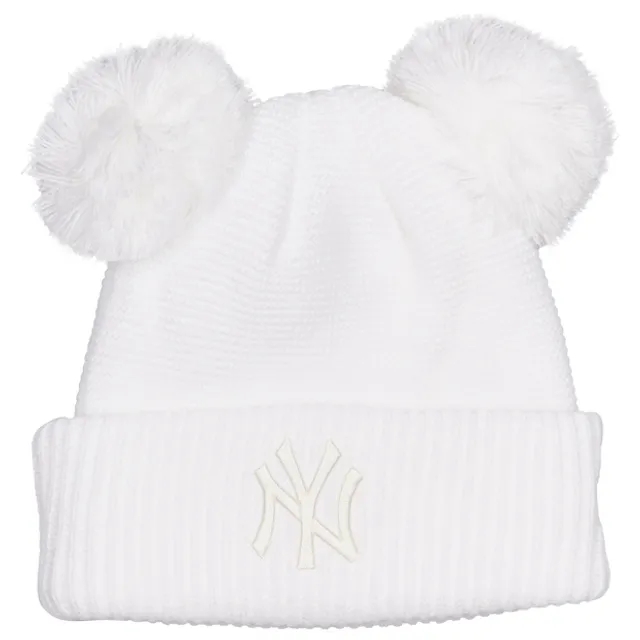 New Era Double Pom Unisex Caps - White