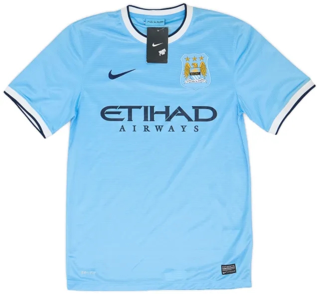 Nike 2013-14 Manchester City Home Shirt Kompany #4 (S)