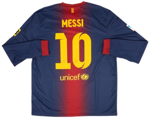 Nike 2012-13 Barcelona Home L/S Shirt Messi #10 (XL)