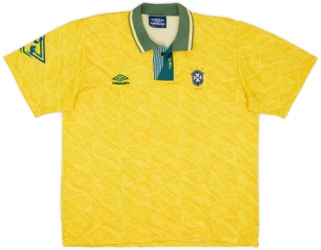 Umbro 1991-93 Brazil Home Shirt - 7/10 - (XL)