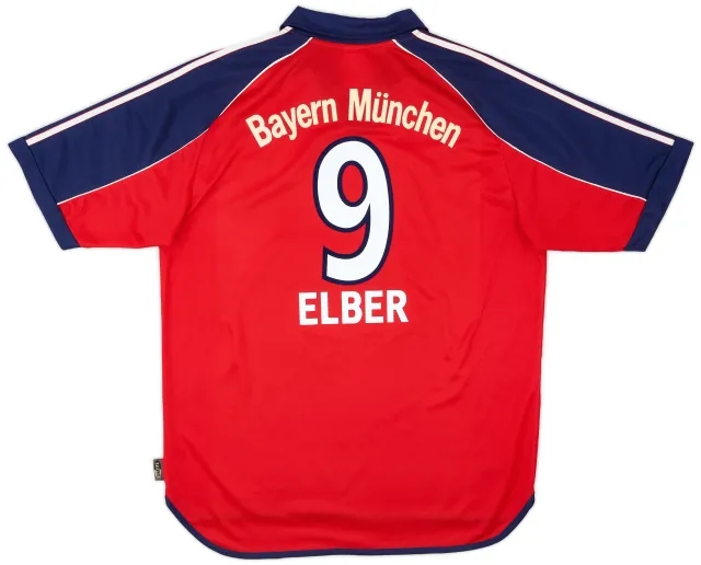adidas 1999-01 Bayern Munich Home Shirt Elber #9 - 6/10 - (L)
